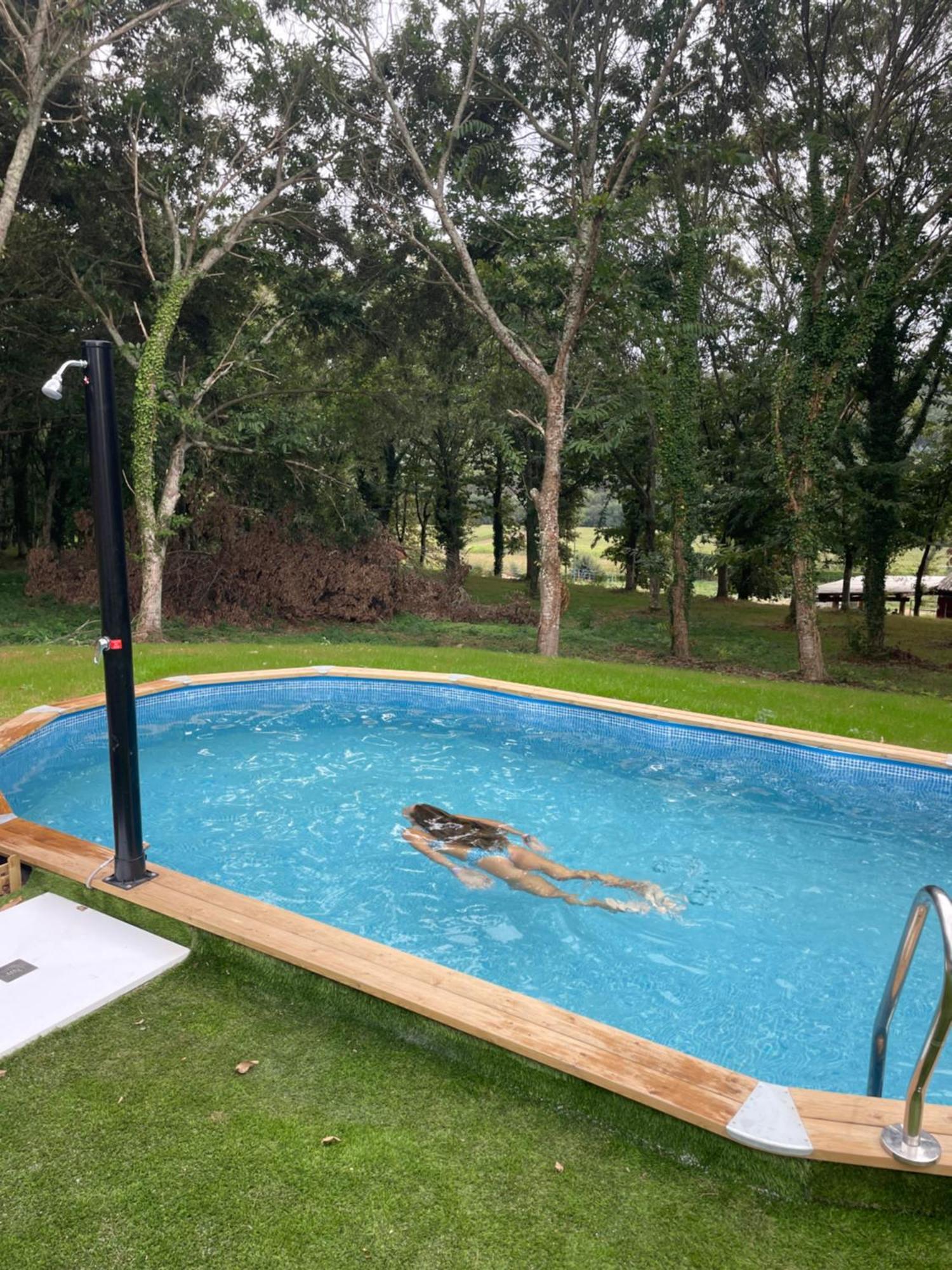 Preciosa Casa Con Piscina Y Bosque Privados En Sigueeiro, Santiago De Compostela Villa Sigueiro Exterior photo